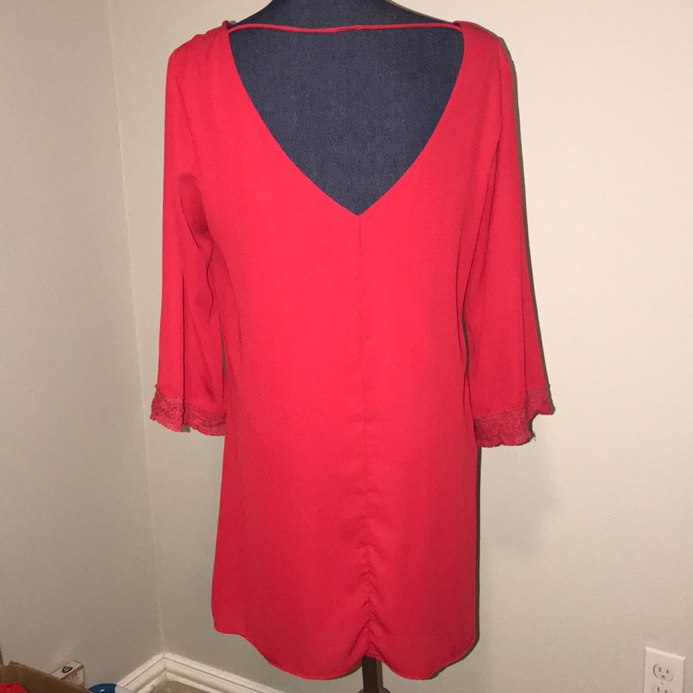 Red Tunic Dress - Picture 3 of 3